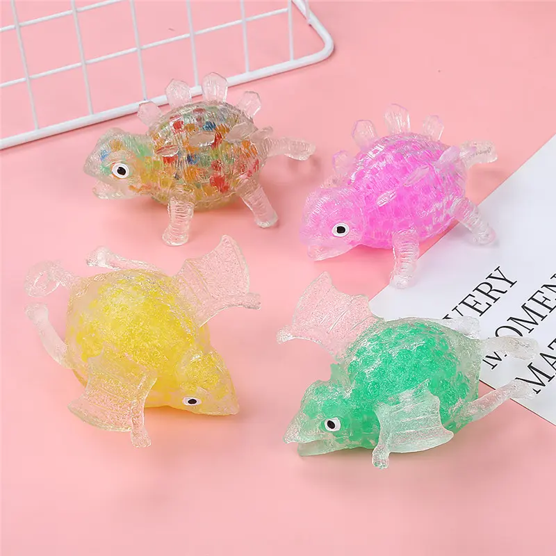 Beads inflatable dinosaur squeeze toys