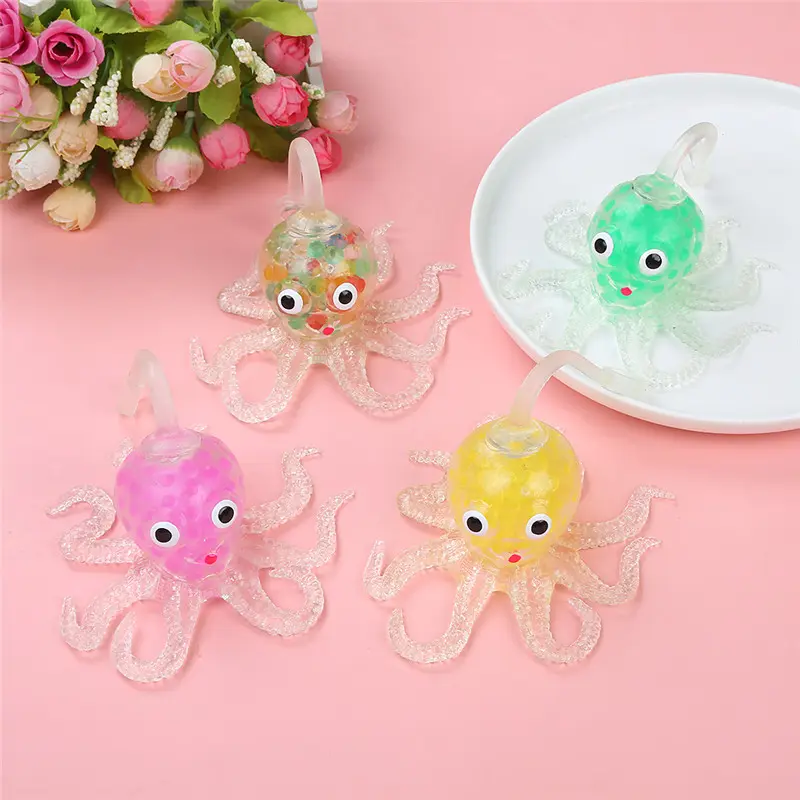 Octopus paul with beads squeeze toy