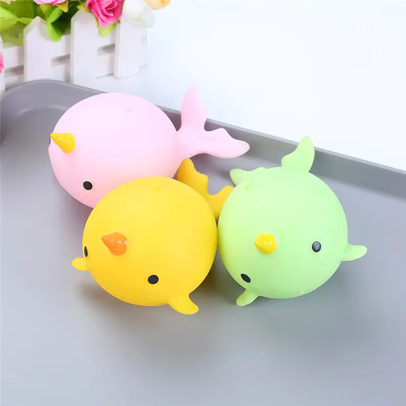 PVA whale squeeze animal shape toys