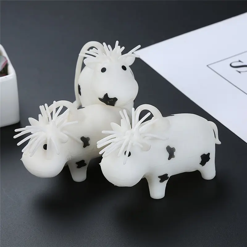 flashing squeezing toy unique White Cow Decor