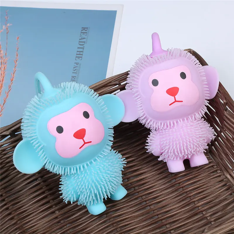 standing monkey H model flashing puffer toy